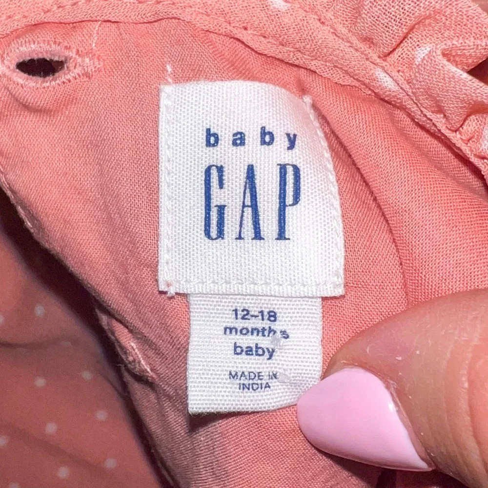 babyGAP Baby Girls Chiffon Dress, Potpourri Pink, Size 12-18M